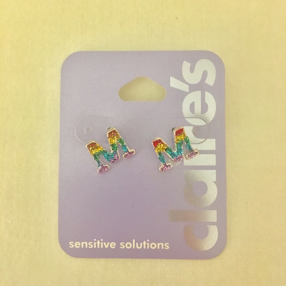 Claire’s M Earrings - Rainbow